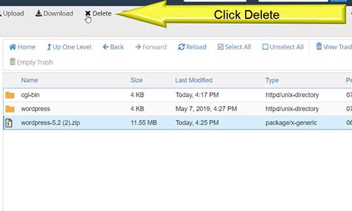 cPanel-delete-files