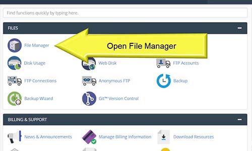 cPanel-open-file-manager