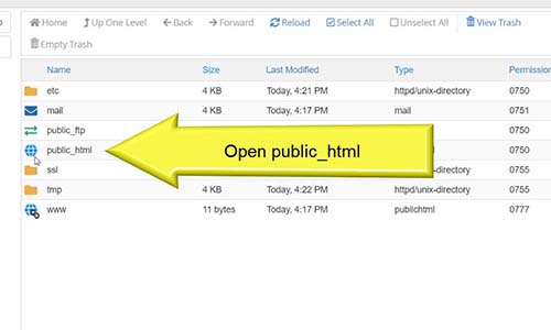 cPanel-open-public_html